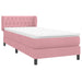 Pat box spring cu saltea, roz, 80x220 cm, catifea - WALTI WALTI