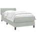 Pat box spring cu saltea, gri deschis, 90x220 cm, catifea - WALTI WALTI