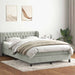 Pat box spring cu saltea, gri deschis, 160x220 cm, catifea - WALTI WALTI