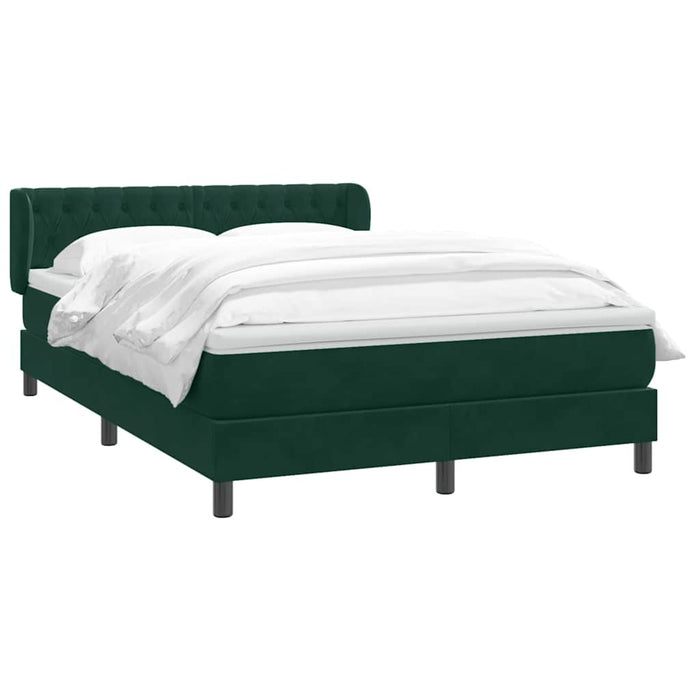 Pat box spring cu saltea, verde închis, 160x220 cm, catifea - WALTI WALTI
