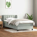 Pat box spring cu saltea, gri deschis, 80x210 cm, catifea - WALTI WALTI