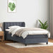 Pat box spring cu saltea, gri închis, 80x210 cm, catifea - WALTI WALTI
