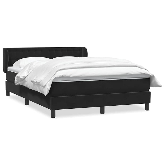 Pat box spring cu saltea, negru, 160x210 cm, catifea - WALTI WALTI