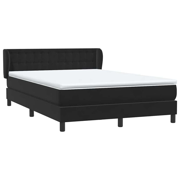 Pat box spring cu saltea, negru, 160x210 cm, catifea - WALTI WALTI