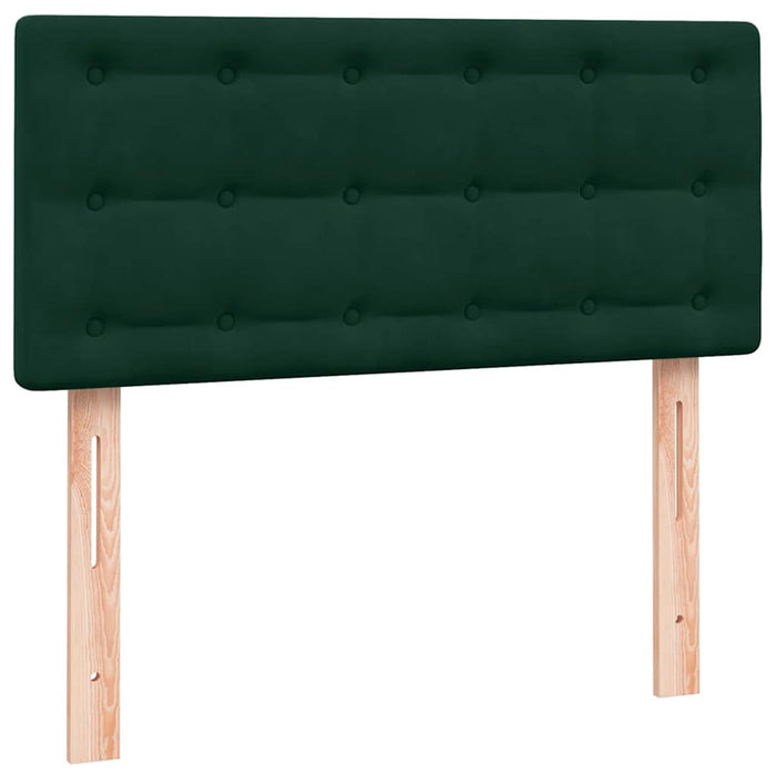 Pat box spring cu saltea, verde închis, 80x220 cm, catifea - WALTI WALTI