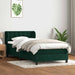 Pat box spring cu saltea, verde închis, 80x220 cm, catifea - WALTI WALTI