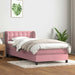 Pat box spring cu saltea, roz, 80x220 cm, catifea - WALTI WALTI