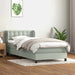 Pat box spring cu saltea, gri deschis, 90x220 cm, catifea - WALTI WALTI