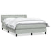Pat box spring cu saltea, gri deschis, 160x220 cm, catifea - WALTI WALTI