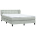 Pat box spring cu saltea, gri deschis, 160x220 cm, catifea - WALTI WALTI