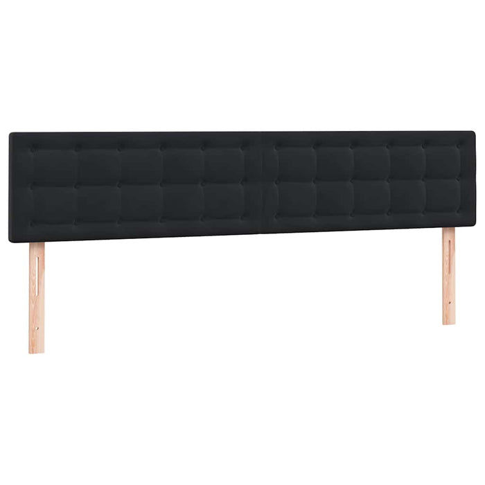 Pat cu arcuri cu saltele negru 200x220 cm catifea WALTI
