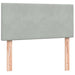 Pat box spring cu saltea, gri deschis, 80x210 cm, catifea - WALTI WALTI