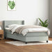 Pat box spring cu saltea, gri deschis, 80x210 cm, catifea - WALTI WALTI