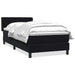 Pat box spring cu saltea, negru, 90x210 cm, catifea - WALTI WALTI