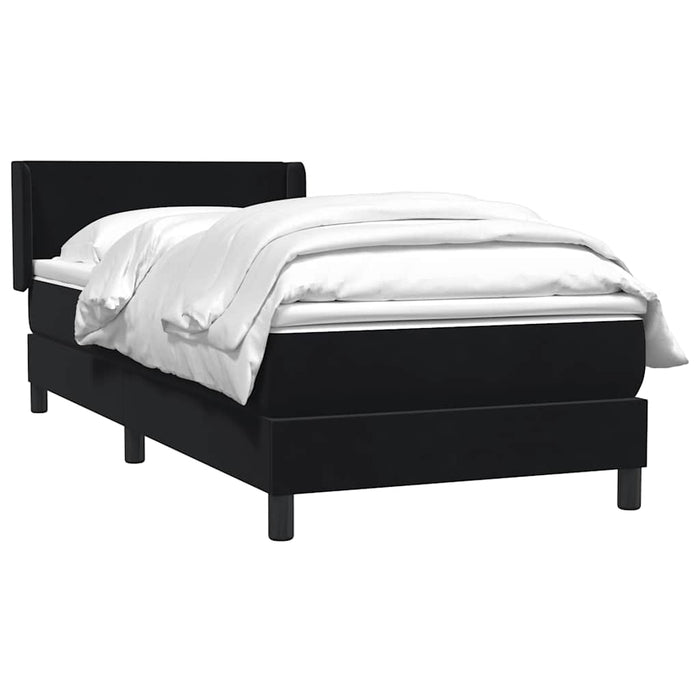 Pat box spring cu saltea, negru, 90x210 cm, catifea - WALTI WALTI