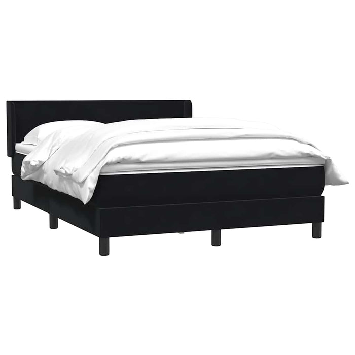 Pat box spring cu saltea, negru, 160x210 cm, catifea - WALTI WALTI