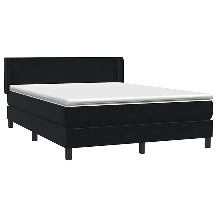Pat box spring cu saltea, negru, 160x210 cm, catifea - WALTI WALTI