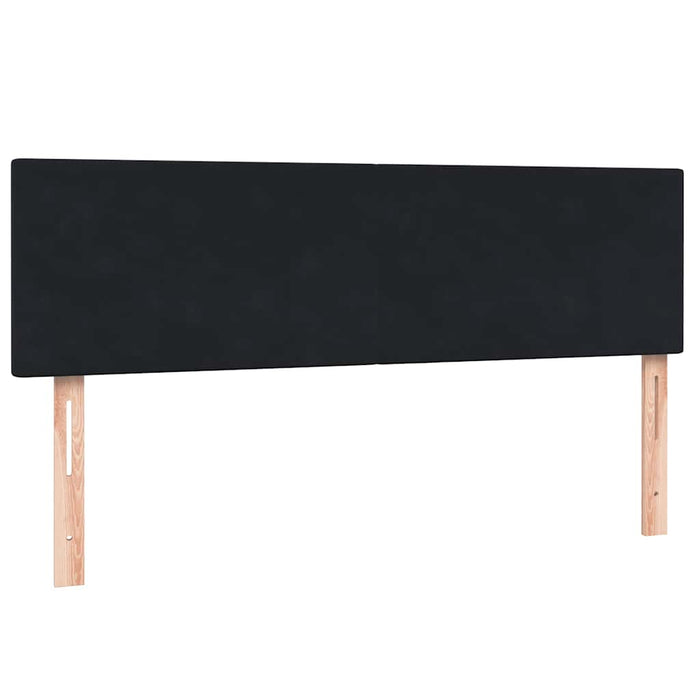 Pat box spring cu saltea, negru, 160x210 cm, catifea - WALTI WALTI