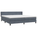 Pat box spring cu saltea, gri închis, 180x210 cm, catifea - WALTI WALTI