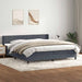 Pat box spring cu saltea, gri închis, 180x210 cm, catifea - WALTI WALTI