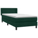 Pat box spring cu saltea, verde închis, 80x220 cm, catifea - WALTI WALTI
