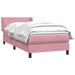 Pat box spring cu saltea, roz, 80x220 cm, catifea - WALTI WALTI
