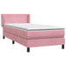 Pat box spring cu saltea, roz, 80x220 cm, catifea - WALTI WALTI