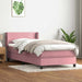 Pat box spring cu saltea, roz, 80x220 cm, catifea - WALTI WALTI