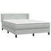 Pat box spring cu saltea, gri deschis, 160x220 cm, catifea - WALTI WALTI