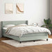 Pat box spring cu saltea, gri deschis, 160x220 cm, catifea - WALTI WALTI