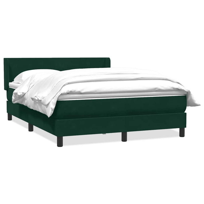 Pat box spring cu saltea, verde închis, 160x220 cm, catifea - WALTI WALTI