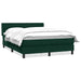 Pat box spring cu saltea, verde închis, 160x220 cm, catifea - WALTI WALTI