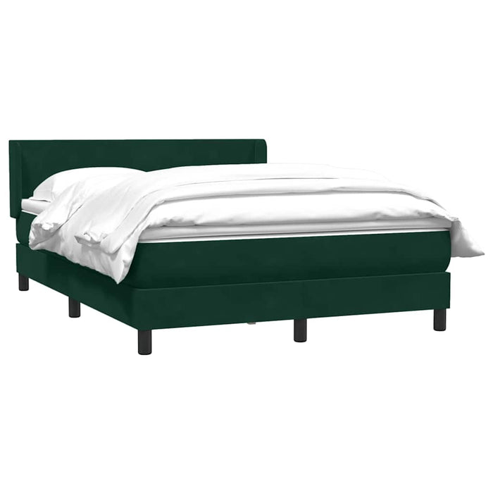 Pat box spring cu saltea, verde închis, 160x220 cm, catifea - WALTI WALTI