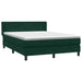 Pat box spring cu saltea, verde închis, 160x220 cm, catifea - WALTI WALTI