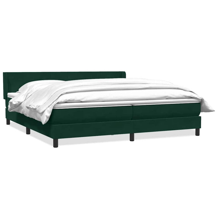 Pat box spring cu saltea, verde închis, 180x220 cm, catifea - WALTI WALTI