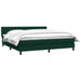 Pat box spring cu saltea, verde închis, 180x220 cm, catifea - WALTI WALTI