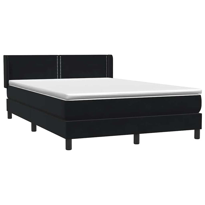 Pat box spring cu saltea, negru, 160x210 cm, catifea - WALTI WALTI