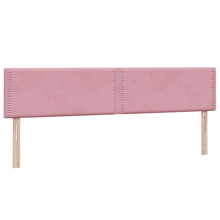 Pat box spring cu saltea, roz, 180x210 cm, catifea WALTI