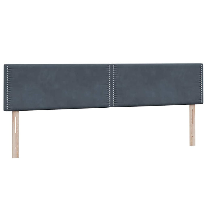 Pat box spring cu saltea, gri închis, 200x210 cm, catifea WALTI