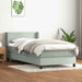 Pat box spring cu saltea, gri deschis, 80x220 cm, catifea - WALTI WALTI