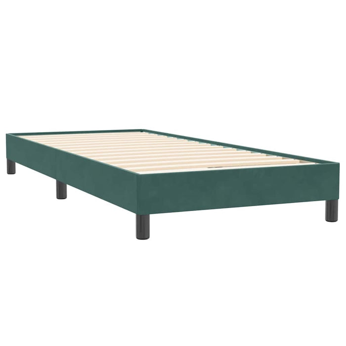Pat box spring cu saltea, verde închis, 80x220 cm, catifea - WALTI WALTI