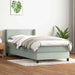 Pat box spring cu saltea, gri deschis, 90x220 cm, catifea - WALTI WALTI
