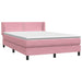 Pat box spring cu saltea, roz, 160x220 cm, catifea - WALTI WALTI
