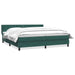 Pat box spring cu saltea, verde închis, 180x220 cm, catifea - WALTI WALTI