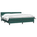 Pat box spring cu saltea, verde închis, 180x220 cm, catifea - WALTI WALTI