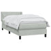 Pat box spring cu saltea, gri deschis, 80x210 cm, catifea - WALTI WALTI