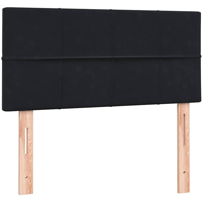 Pat box spring cu saltea, negru, 90x210 cm, catifea - WALTI WALTI