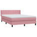 Pat box spring cu saltea, roz, 140x210 cm, catifea - WALTI WALTI