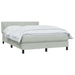 Pat box spring cu saltea, gri deschis, 160x210 cm, catifea - WALTI WALTI