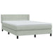 Pat box spring cu saltea, gri deschis, 160x210 cm, catifea - WALTI WALTI